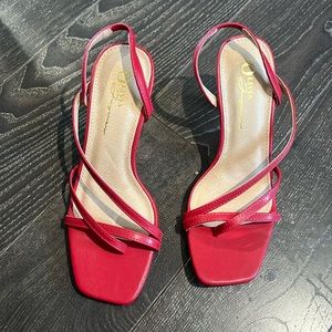 Red Strappy Heels